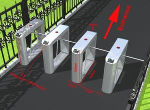 China Anti Tailgating Fingerprint Access TCP/IP Tripod Turnstile Gate wholesale