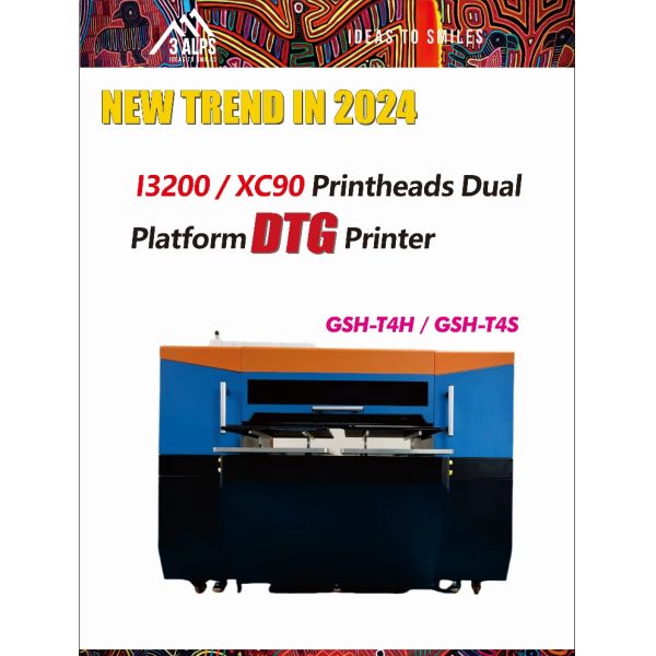Multifunctional Xc90 DTG T-Shirt Printer Machine 600Mm With Multi-Color Inks Latest Technology Plant Printing 1-Year Warranty
