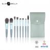 Buy cheap 8-piece Makeup Brushes With Cosmetic Pouch Plastic Handle and Aluminium Ferrule from wholesalers