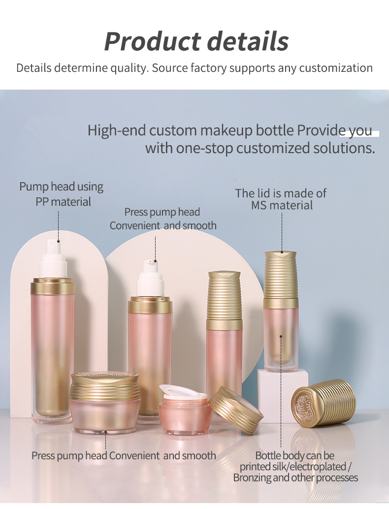 Sealing Type Empty Lotion Bottle MS Square Plastic Jar For Acrylic Cosmetic Skincare Packaging