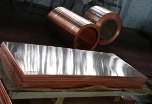 China Polished Surface Thick Copper Plate , 3mm Copper Plate High Conductivity wholesale