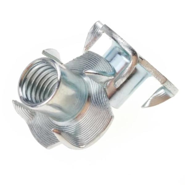 Quality M5 Thread Carbon Steel Tee Nuts For Furniture Insert Lock 4 Prongs for sale