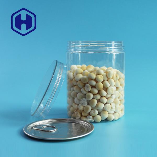 Quality 305# 500ml PET Can Transparent Canned Packaging Snack Chewing Gum Food Plastic Can for sale