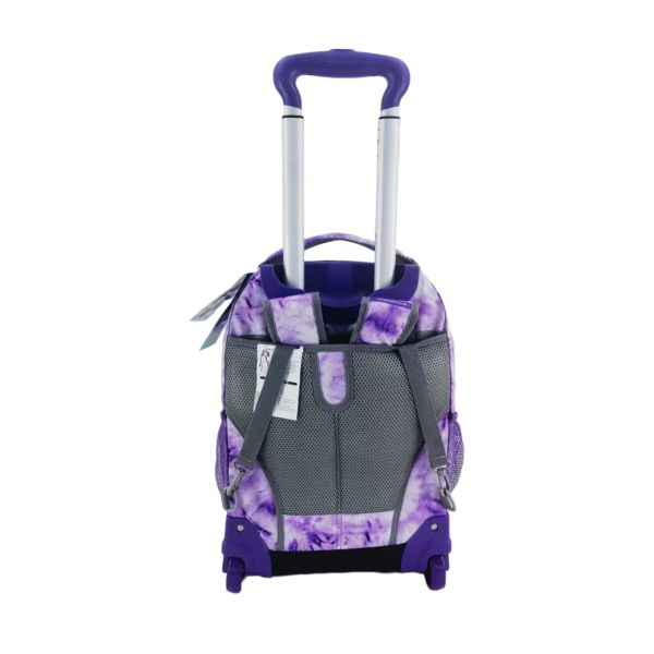 Zippered Practical Travel Backpack Trolley , Shockproof Backpack With Trolley Wheels
