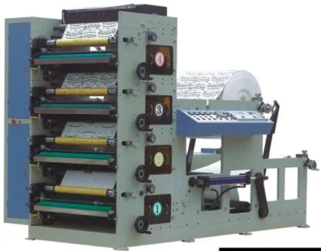 Automatic Small Flexo Printing Machine PE Coating Label Paper Rolls Film Rolls#4 Color Flexo Label Printer with Max. Web
