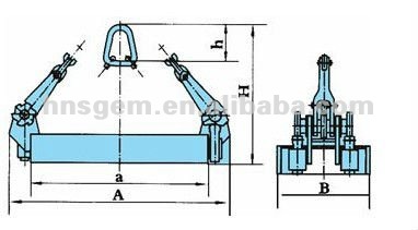 Flexible Rotating Shaft Magnetic Lifting Tool U Type Chamfering Chuck