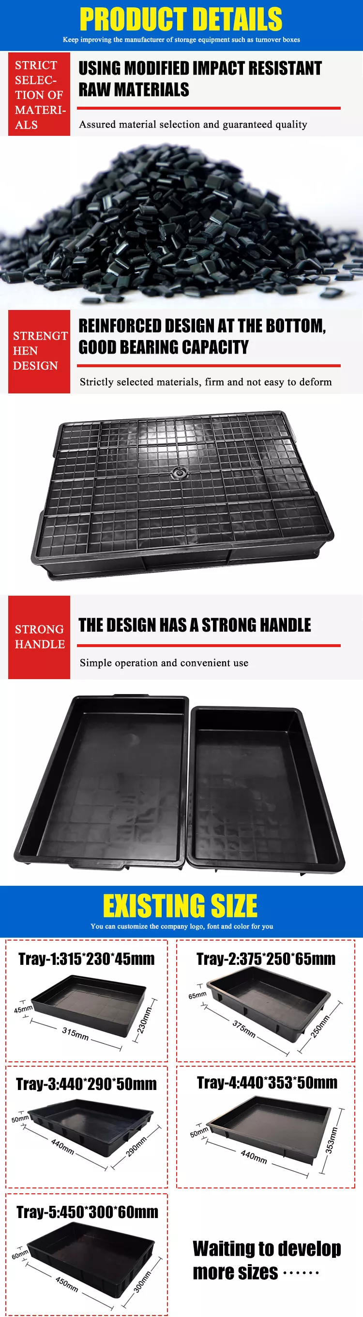 Custom Plastic Antistatic ESD Corrugated Box PCB Packing ESD Storage Box