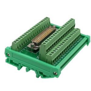 China DB50 Male socket D Sub terminal block breakout board adapter cable connector DIN Rail Type wholesale