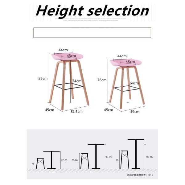 Practical Wooden Dining Chairs , Multi Colored Plastic Bar Chairs