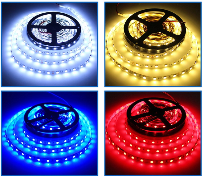 Warm White PVC SMD3528 Coloured LED Strip Lights