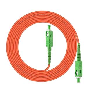 China Orange OM3 OM5 Armored Fiber Optic Patch Cord , SC UPC Patch Cord wholesale