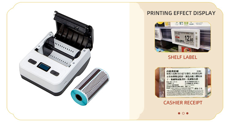 80mm Thermal Printer for Label Stickers Barcode Shipping iOS/Android Handheld Mobile POS