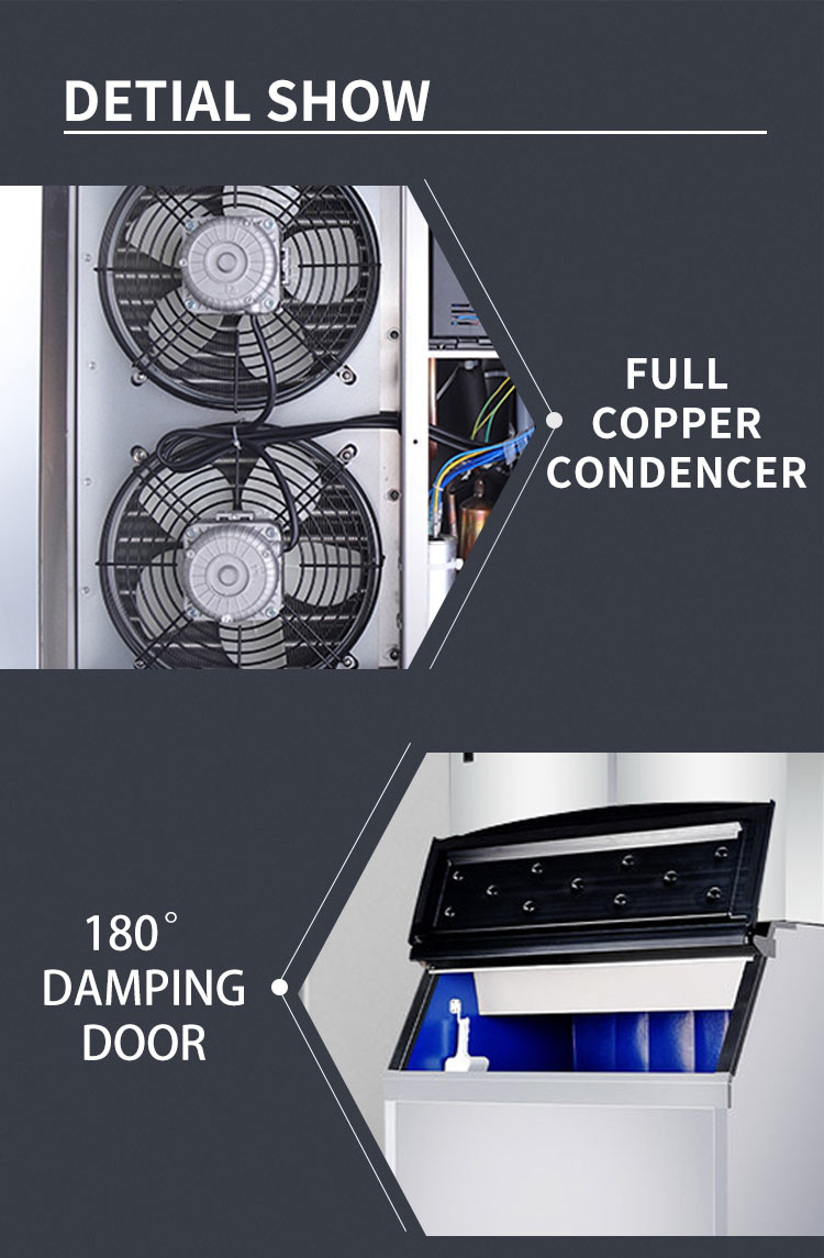 1000 KG Dice Shape Ice Cube Machine Automatic Air Cooled Ice Cube Machine