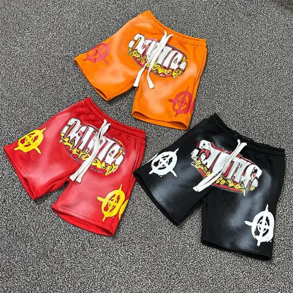 Quality Custom Shorts Jogging Acid Wash Vintage Streetwear Screen Printing French Terry Shorts Sport Basketball Shorts for Men Cotton for sale
