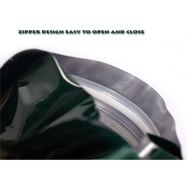 Empty Coffee Flat Bottom Resealable Plastic Pouch Customized 8 Sides Seal