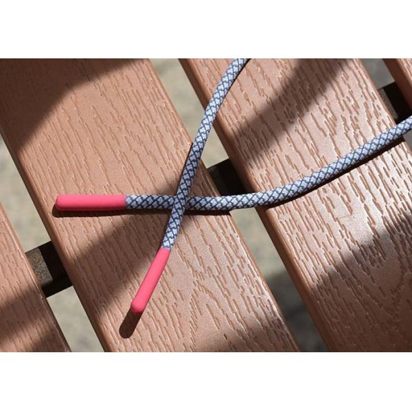 36cm Long Round Poly Cord Rope with Shiny / matt Silicone Tips Ending