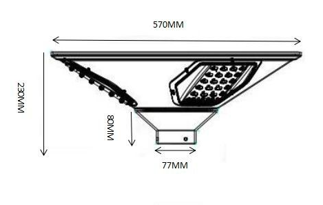 Solar Garden Light 20W 160lm/w Outdoor LED Solar Landscape Light UFO Series Solar Plaza Light