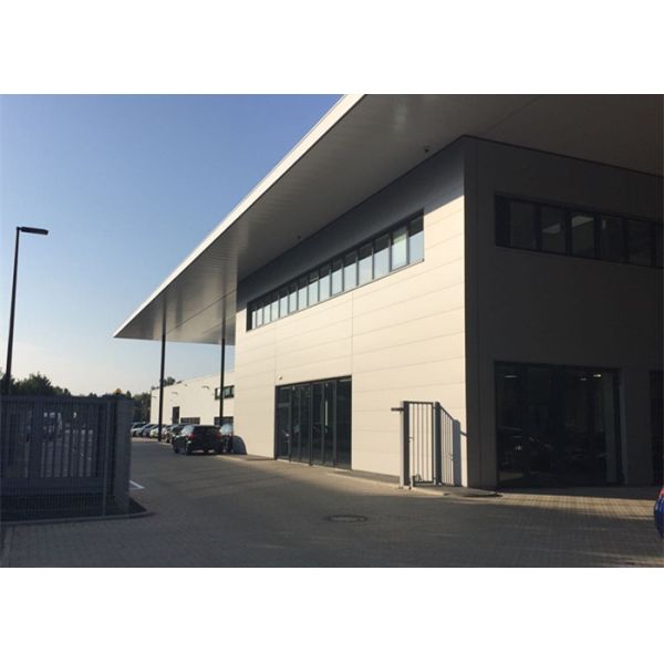 Large Span 4s Car Showroom Building Portal Frame Light Type With Galvanized