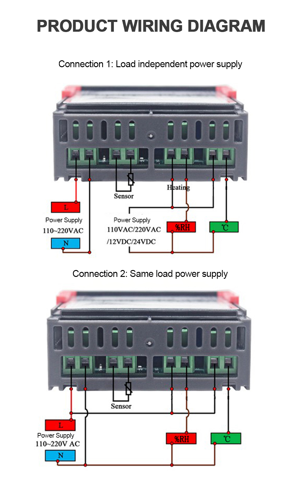 STC-3028 Humidity And Temperature Controller AC 220V DC 12V 24V