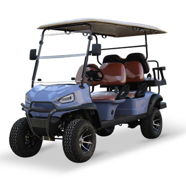 Quality 48V 5KW AC Motor Hunting Transport 6 Seater Golf Cart with Front Drum Rear Drum Brake System and Maximum Speed ≤30Km/h for sale