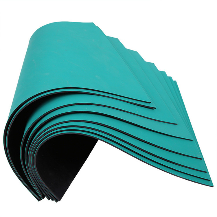 Green Blue Black Grey ESD Rubber Mat Anti Static For Workplace Table / Floor