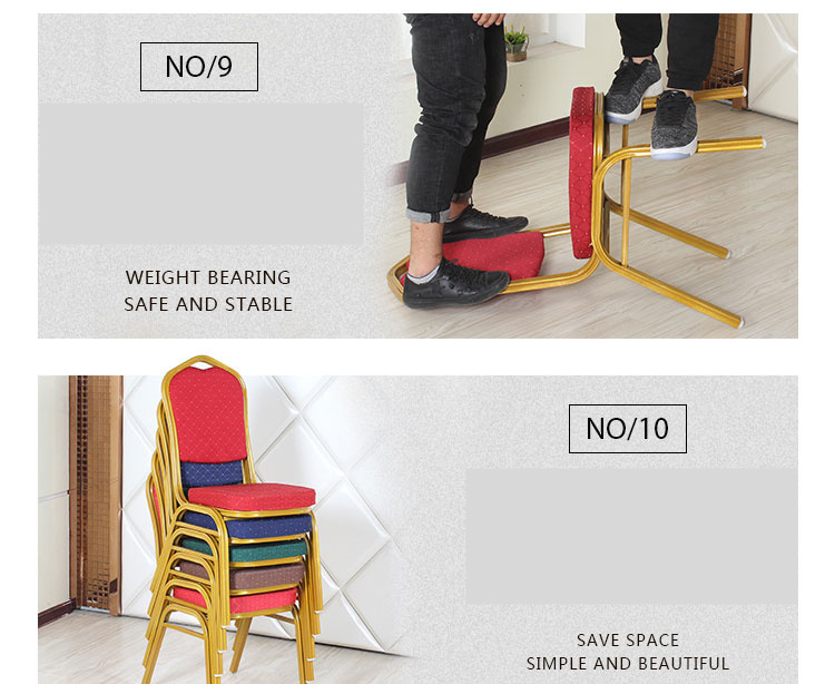 Stackable Velvet Upholstered Dining Chairs Space Saving With Stable Structure