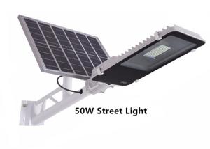 Smart Solar Powered Outdoor Street Lights 50W Light Control For Road Yard