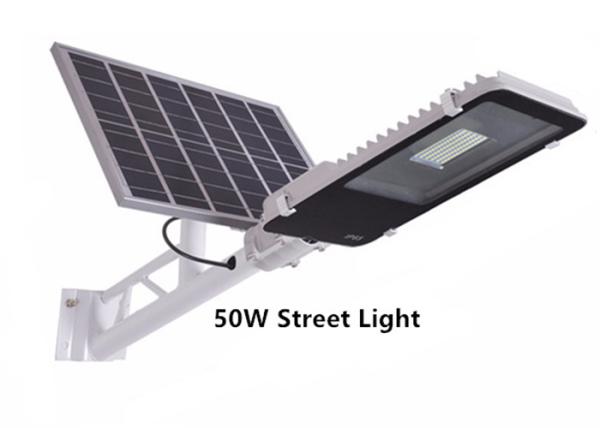 Quality Smart Solar Powered Outdoor Street Lights 50W Light Control For Road Yard for sale