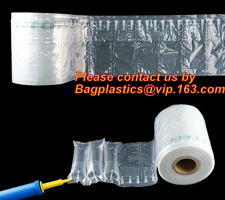 Safety Fill Plastic Inflatable Air Cushion Bubble Protection Packaging Bag, Strapping air inflatable cusioning film bag, voi