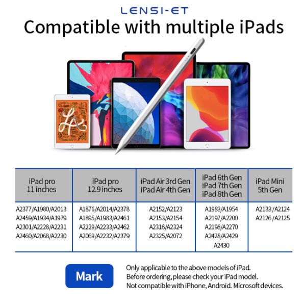 Magnetic Screen Touch Active Capacitive Universal Stylus With Palm Rejection
