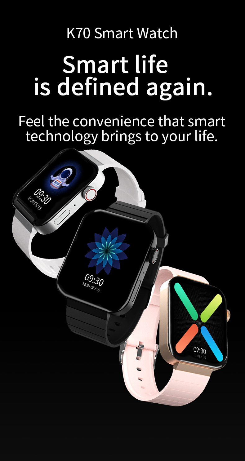 1.54 Inch Smart Sports Watch IPS 200mAh K70 With BT Calling