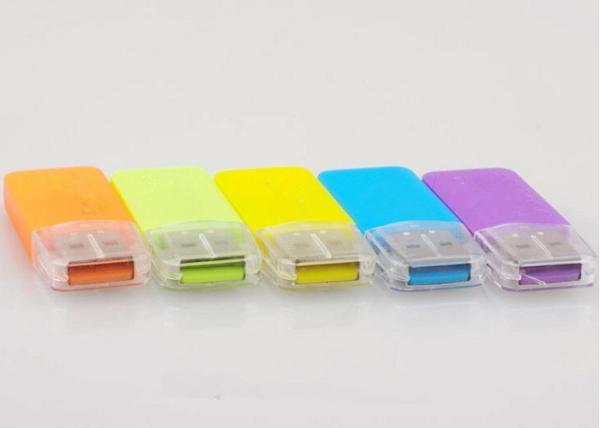 Quality Promotion Gifts PVC Fastest CF Card Reader , USB2.0 Mini SD Card Reader Size Optional for sale