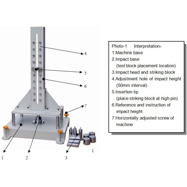 ASTM D2794 Plastic Testing Equipments Pendulum Impact Tester 1000mm Hight