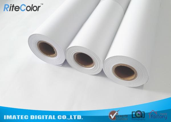 Quality Water Based Matte Coated Paper Roll , 128 Gram Large Format Paper Roll for sale