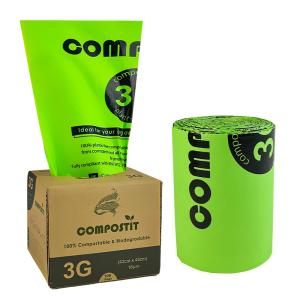 China Compostable Flat Top Biodegradable Garbage Bags Harmless on sale