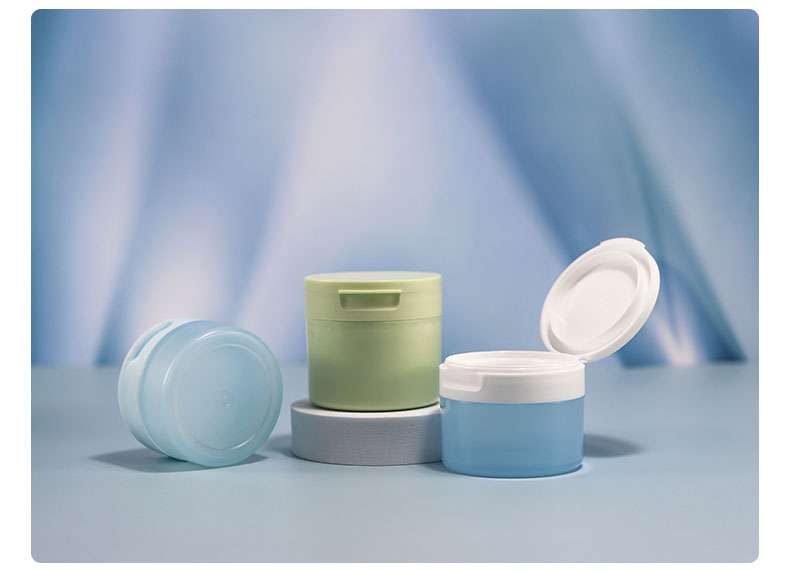 PP Empty Powder Jar 100g 120g 4 Oz Cosmetic Jars With with Flip Top Lid