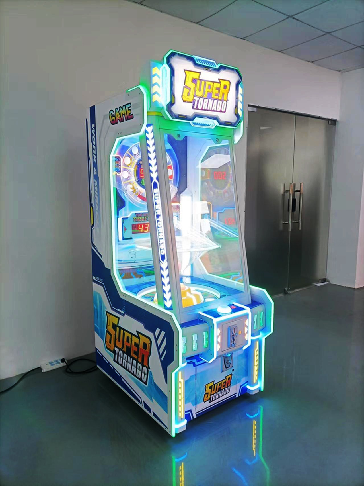 Coin Operated Super Tornadic Drop Ball Arcade Game Machine Customized