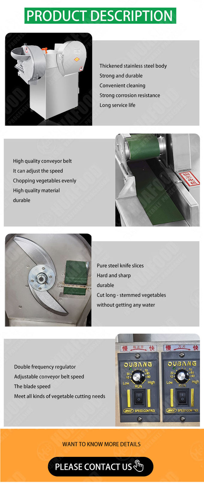 Cube Slicing Multifunction Vegetable Cutting Machine 90KG for Onion