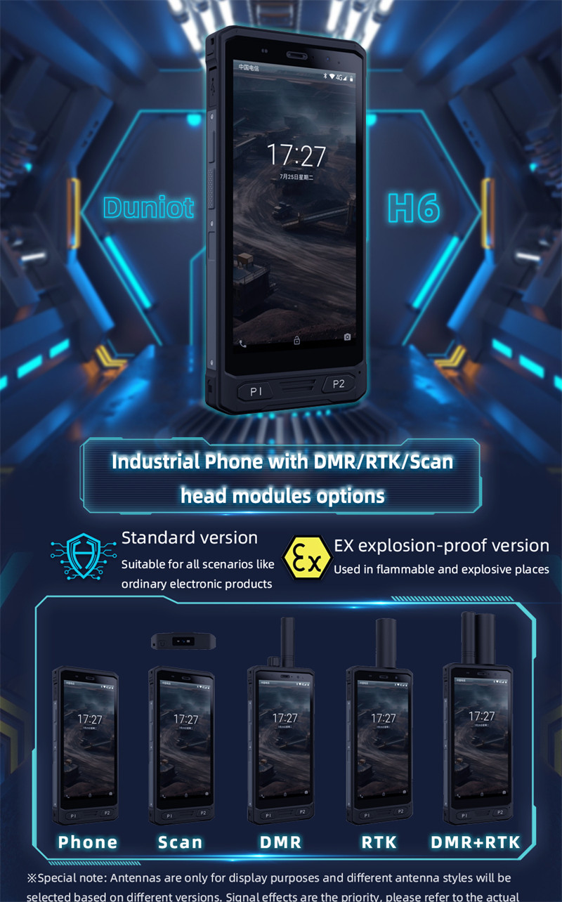IP68 Explosion Proof Mobile Phone Android Smartphone DMR RTK Optional
