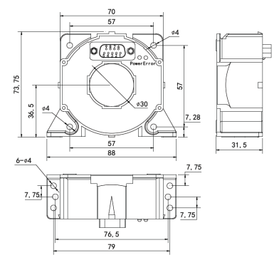 Mastek MCTH60A High Precision Current Sensor 60A DC~100KHz 0.01% Accuracy For Medical, Aerospace & Industrial Applications