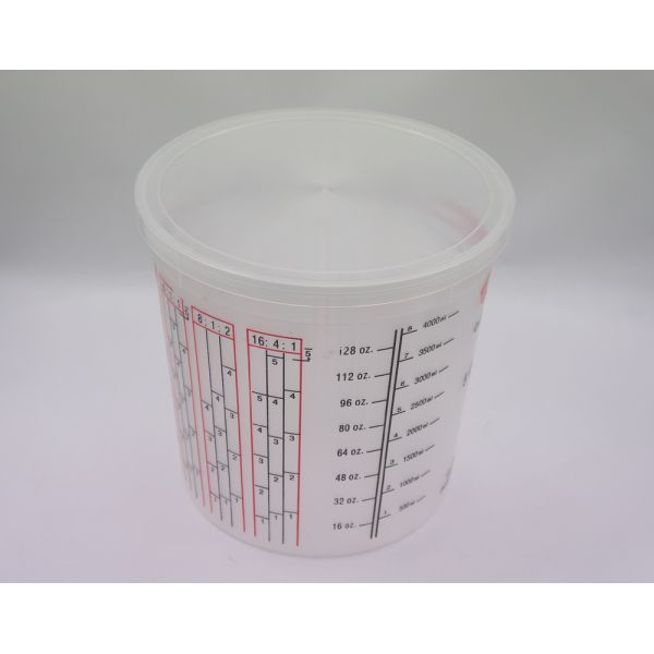 4000ml Mixing cup Auto Plastic Single Use plastic pots measuring printed cup calibrated-up cup