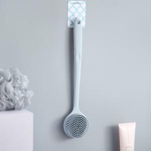 China Odorless Soft Long Handle Silicone Shower Brush wholesale