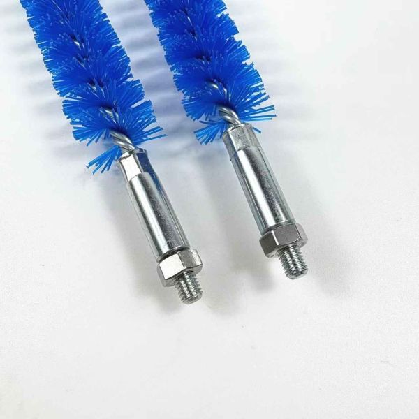 26mm 1/4 Hex Chiler Tube Cleaner Brush Nylon Twist Brush With Threaded Connection