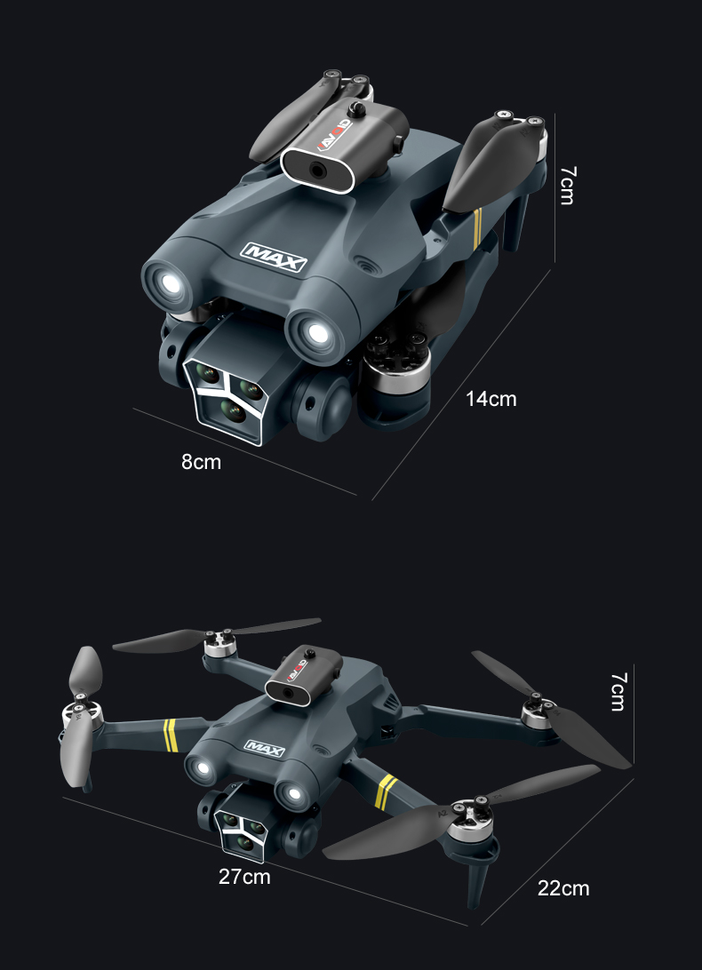 W17Hw Waypoint Flight Planning Drone 60MIN Charging Time Beginner Drones for Slow Descending Landing and Event Coverage