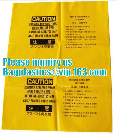Heavy Duty Construction Plastic Asbestos Bag Waste Bag,Heavy Duty Disposal Polythene bags For Asbestos Removal BAGEASE