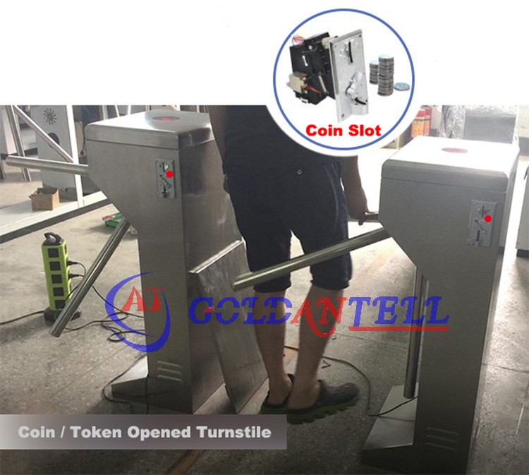 18mm Coin Operated Turnstile CPU Programmable Multi Coin Selector Collection System