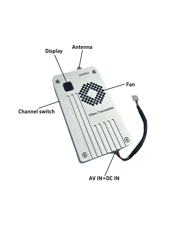 500Mhz 60km Wireless Video Transmitter VTX VRX For FPV Racing Drone Parts