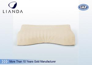 China Good Night Memory Foam Pillow With Wavy Humps Visco Elastic Core And Beige Velour Cover wholesale