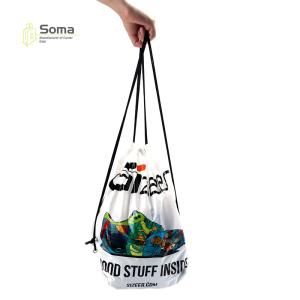 PP Plastic Drawstring Backpack Bag