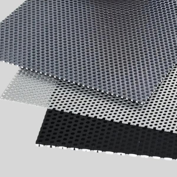 Quality Perforated Metal Security Screen Mesh Black Polyester Coated for sale